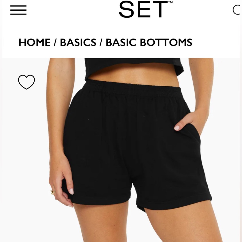 SET ACTIVE “Easy Shorts” onyx/black, size small